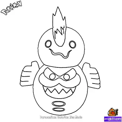 Free printable Darmanitan Galarian Zen Mode Coloring Page - Free Printable Pokemon Coloring Sheets coloring page